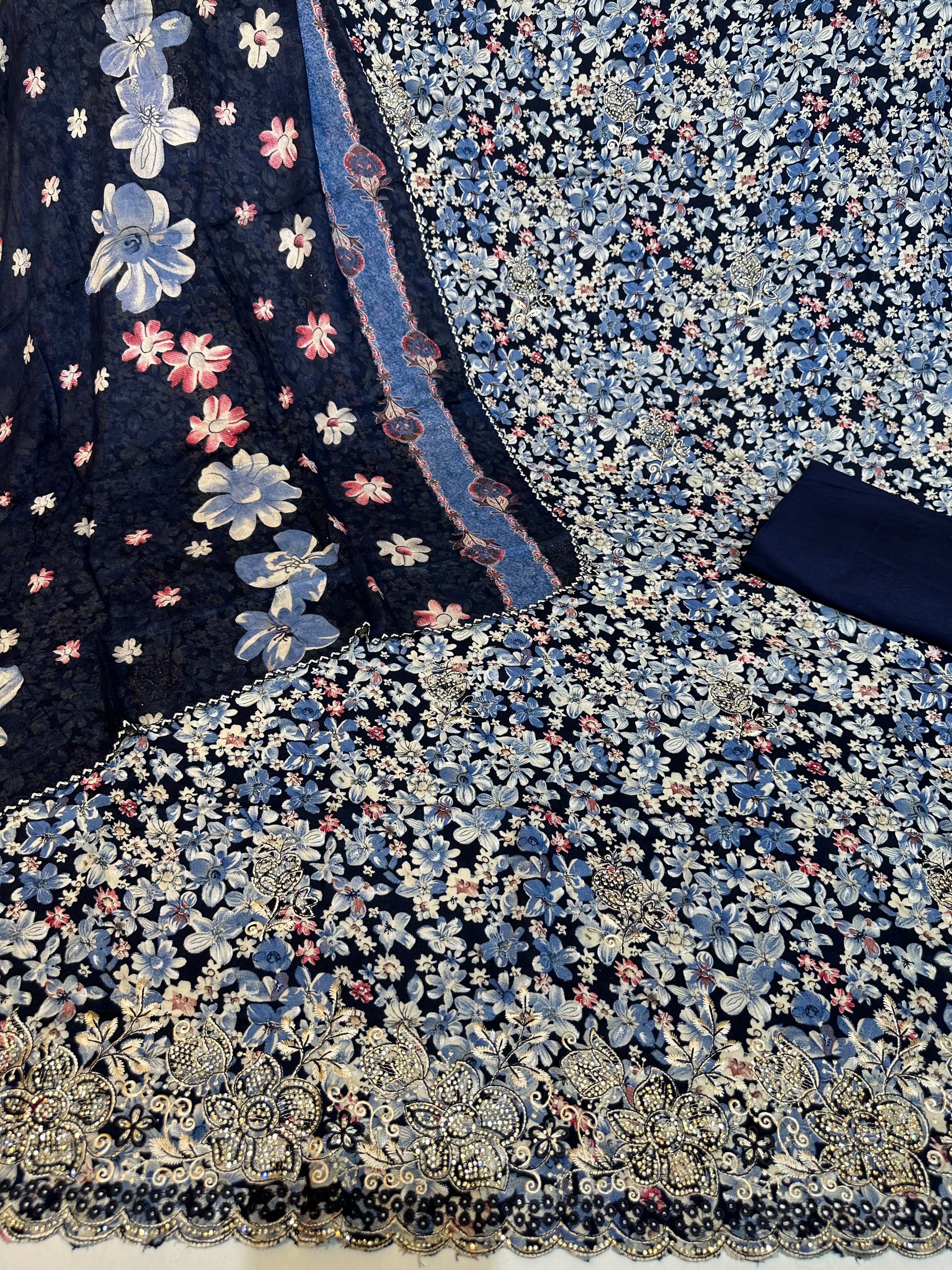 RAYON COTTON WITH ZARKAN WORK