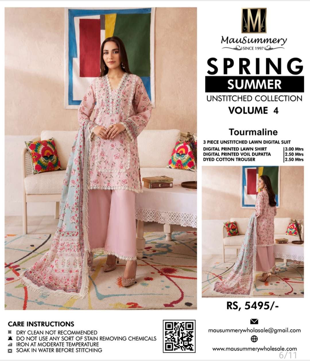 Mausammary Vol 4 lawn Collection