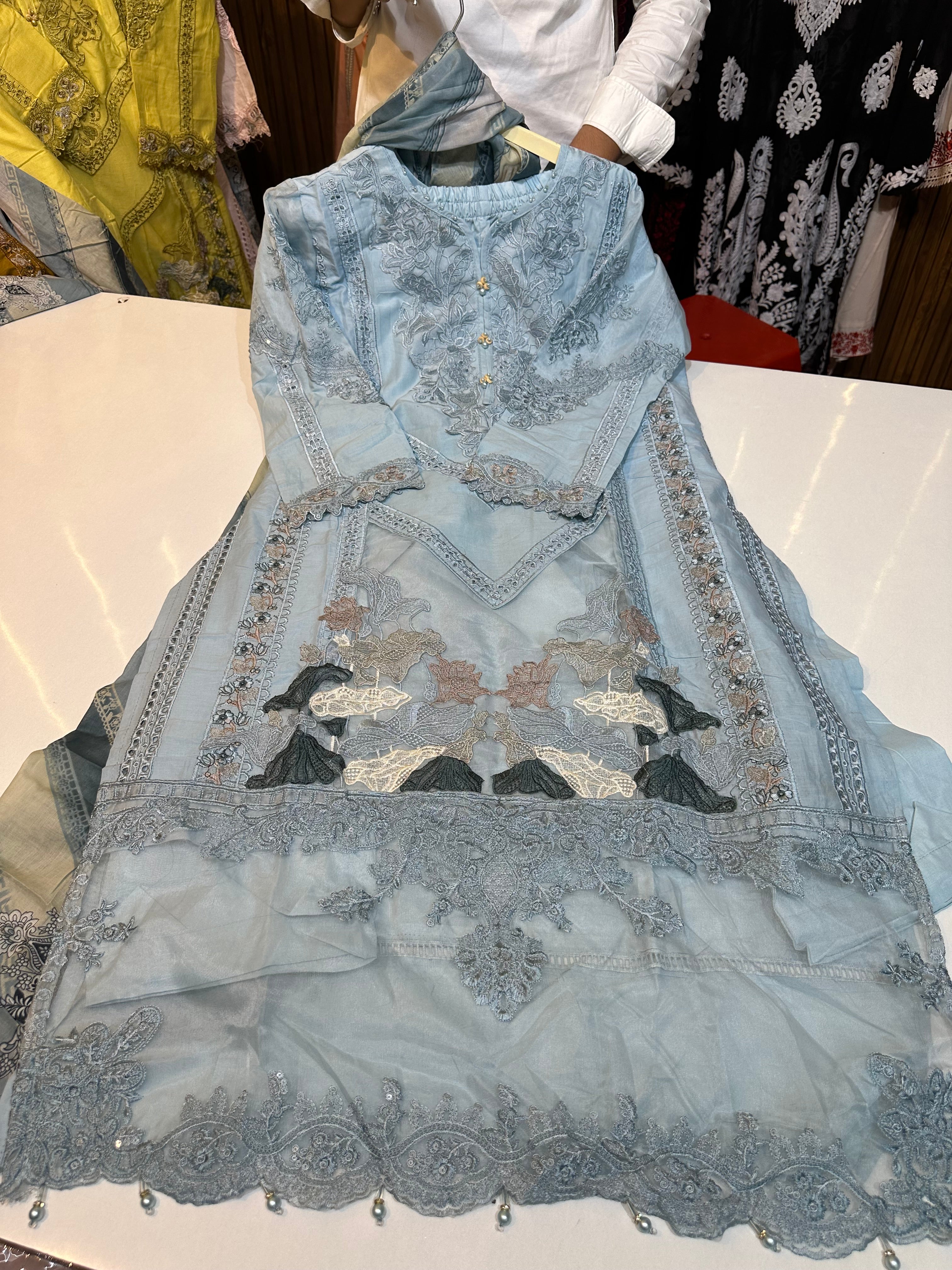 COTTON KARACHI SUIT WITH PATCH WORK