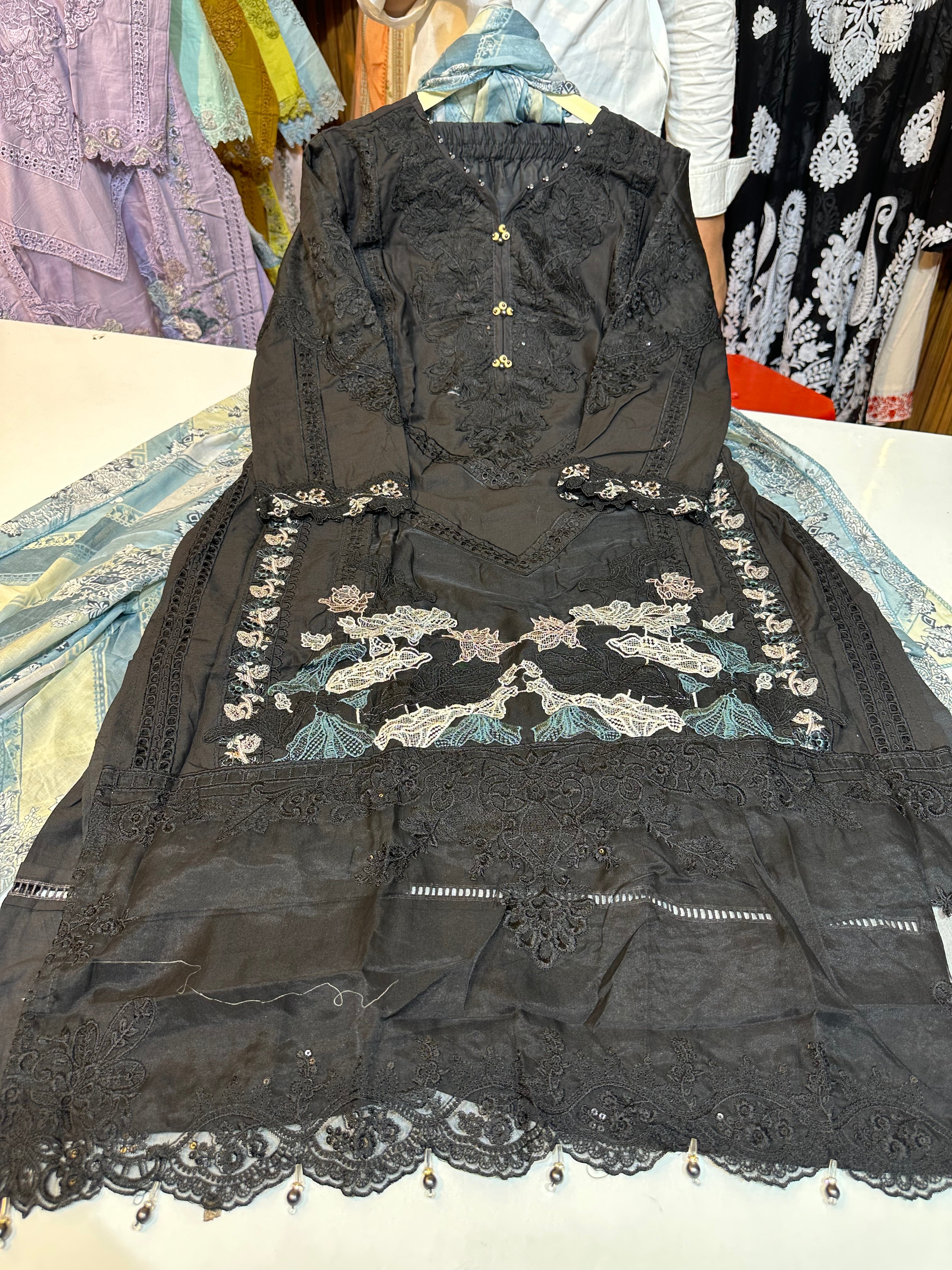 COTTON KARACHI SUIT WITH PATCH WORK