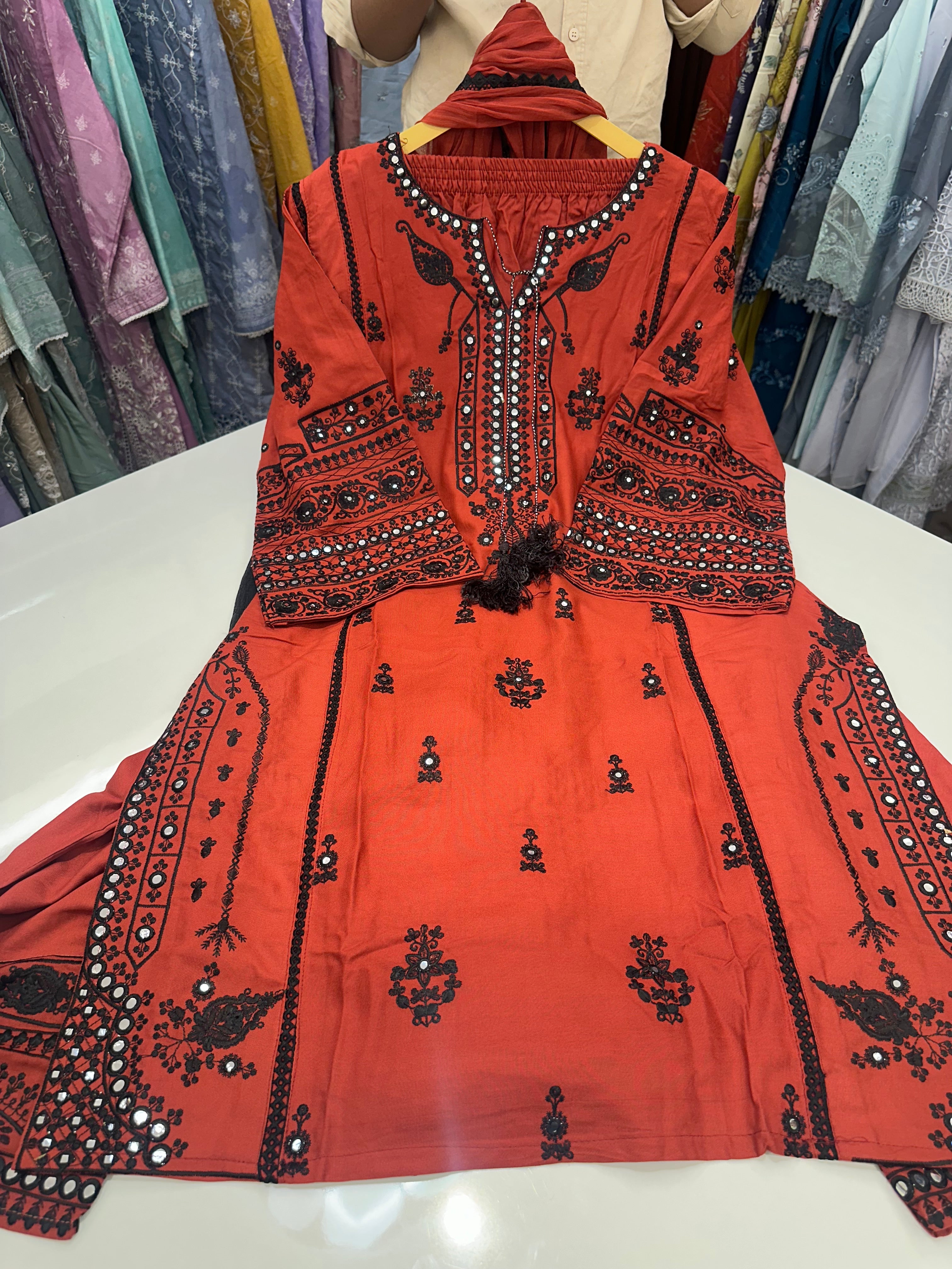 RAYON VIRAL DESIGN WITH FARSHI PLAZO