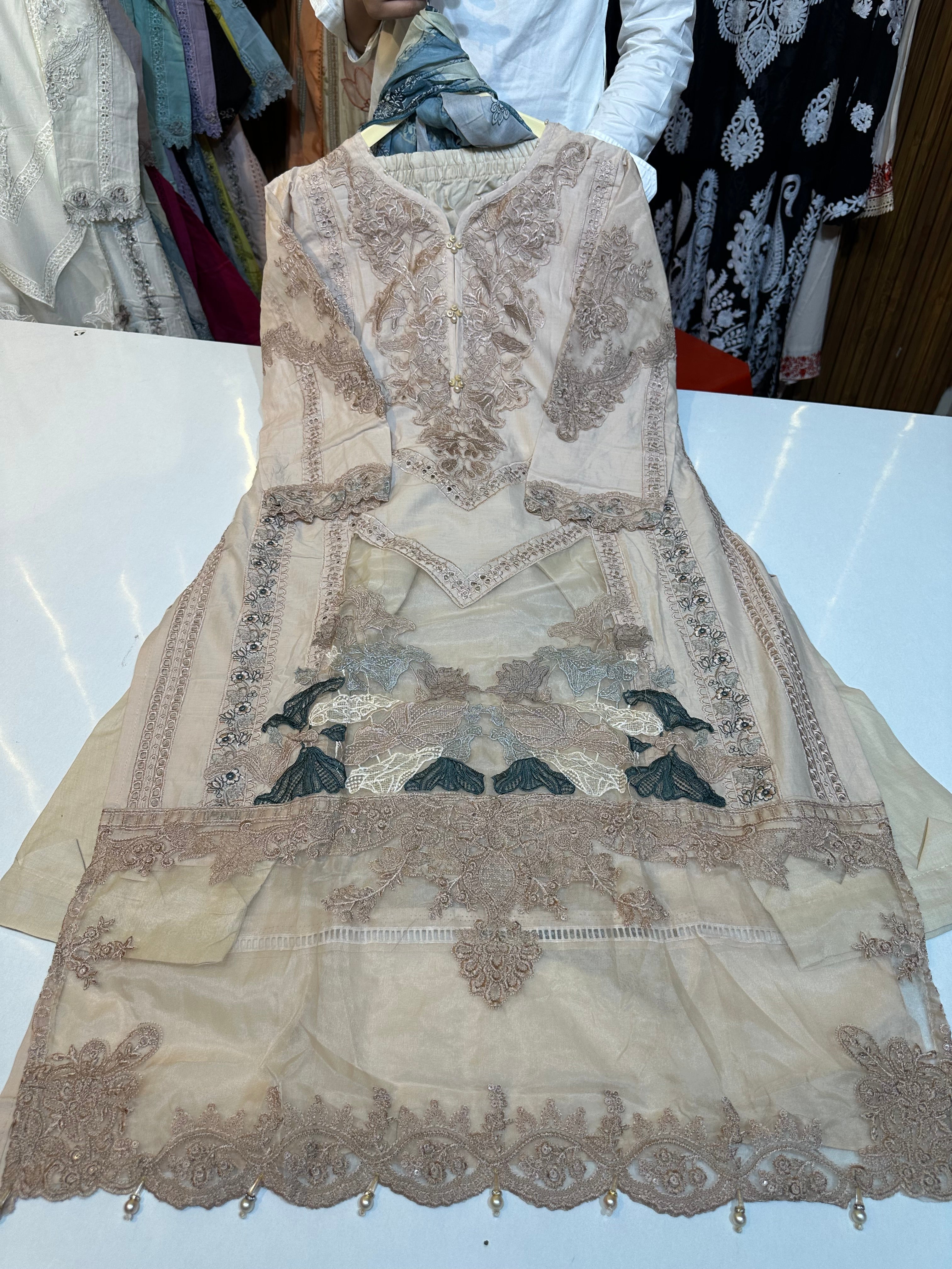 COTTON KARACHI SUIT WITH PATCH WORK