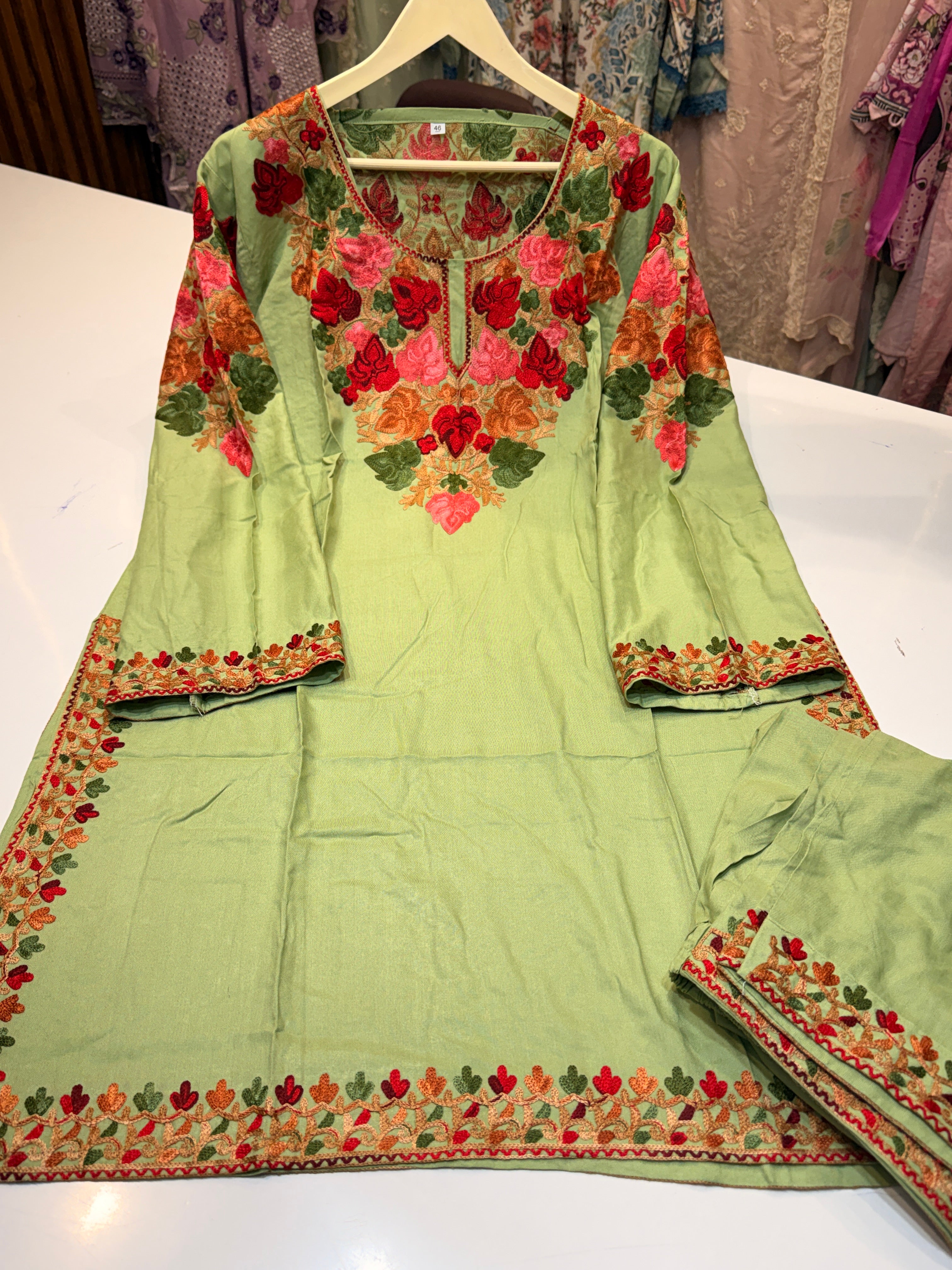 Summer Kashmiri co-ord set sale 🔥with heavy Kashmiri work
