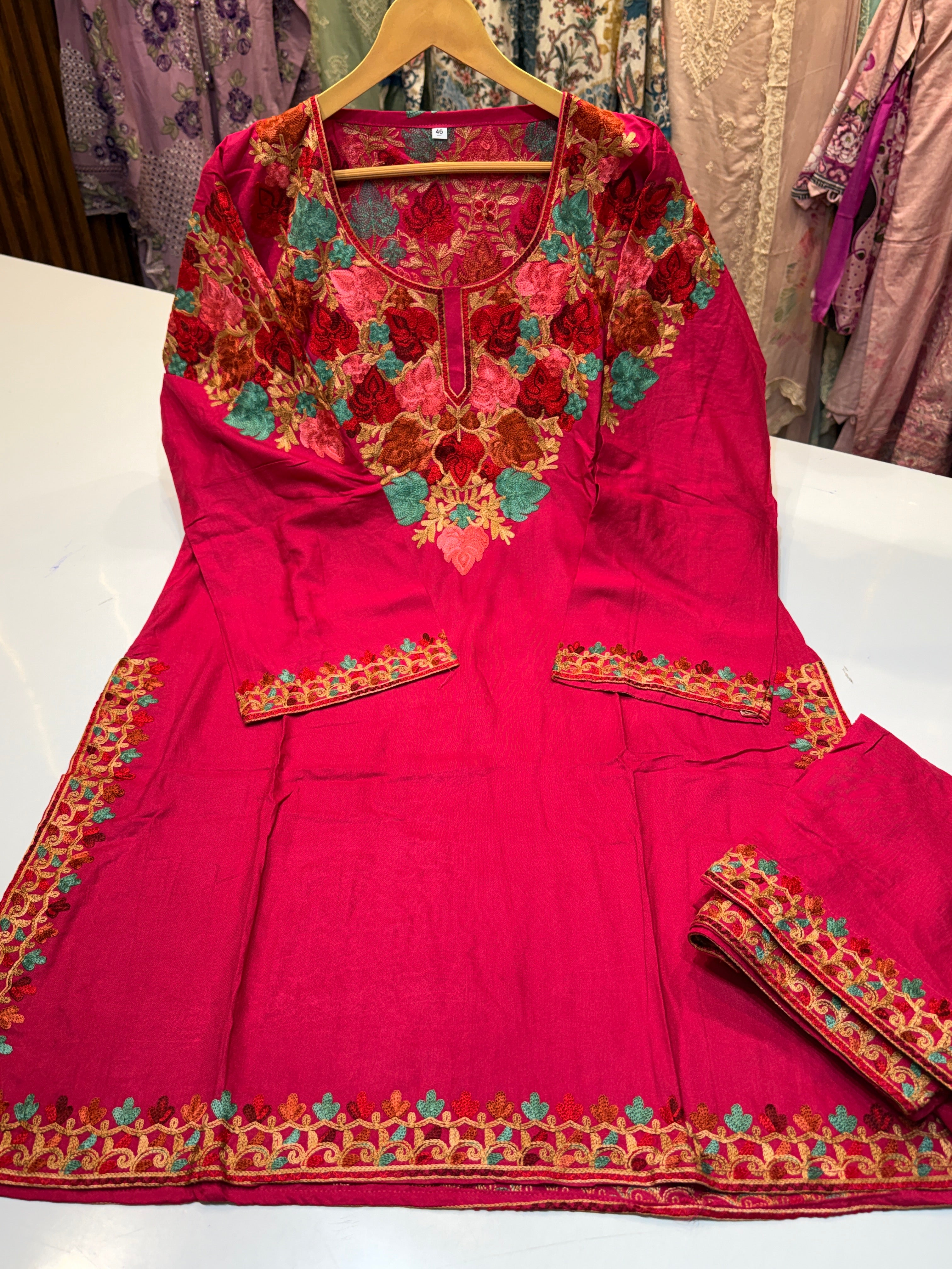 Summer Kashmiri co-ord set sale 🔥with heavy Kashmiri work