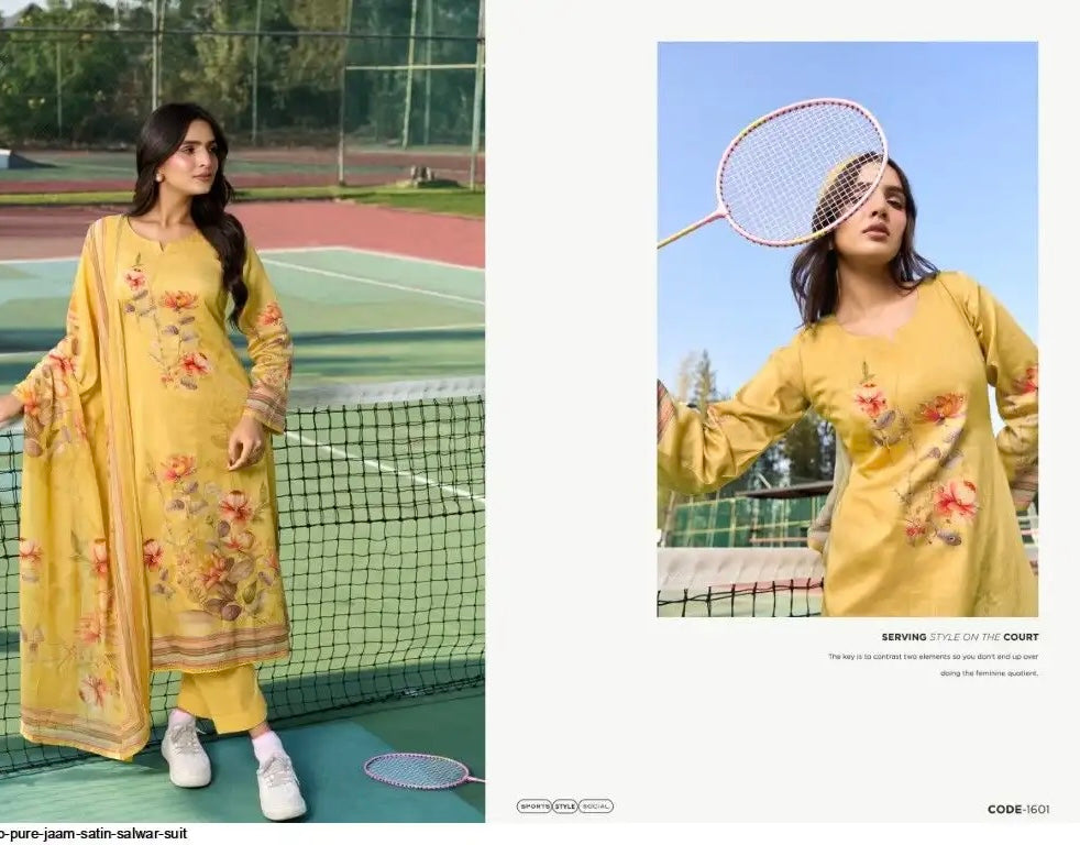 (3001 muslin ) Pure jaam cotton suit with pure muslin digital print dupatta