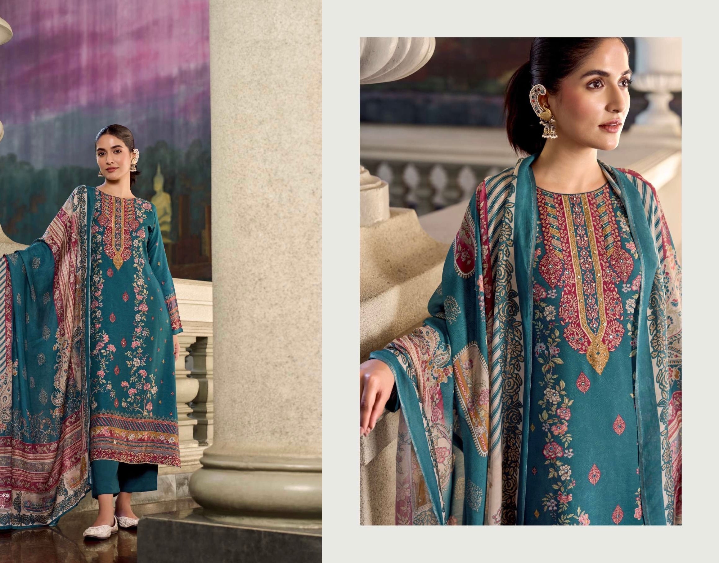 Pure muslin suit with handwork & pure muslin dupatta ❤️