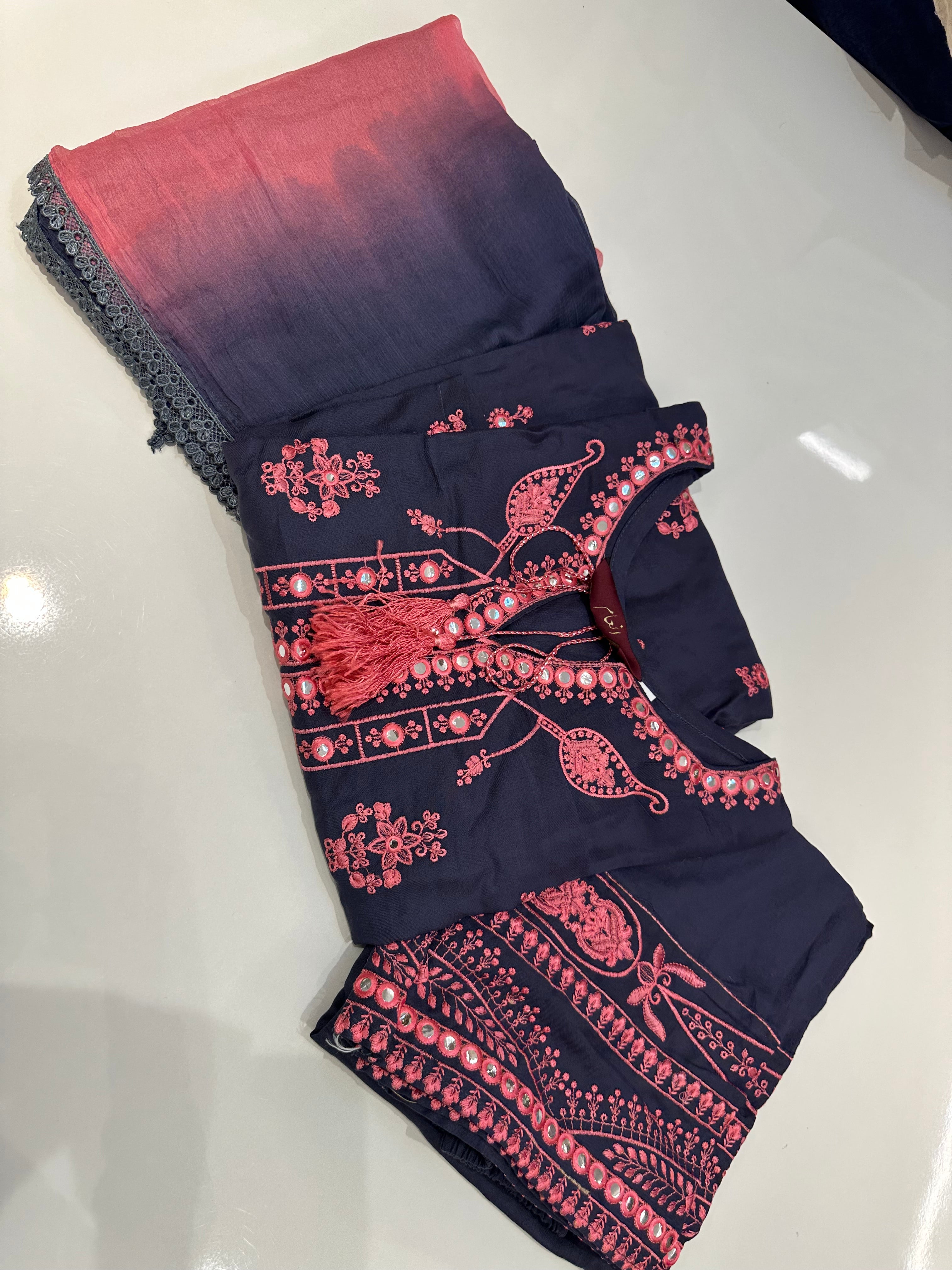 RAYON VIRAL DESIGN WITH FARSHI PLAZO
