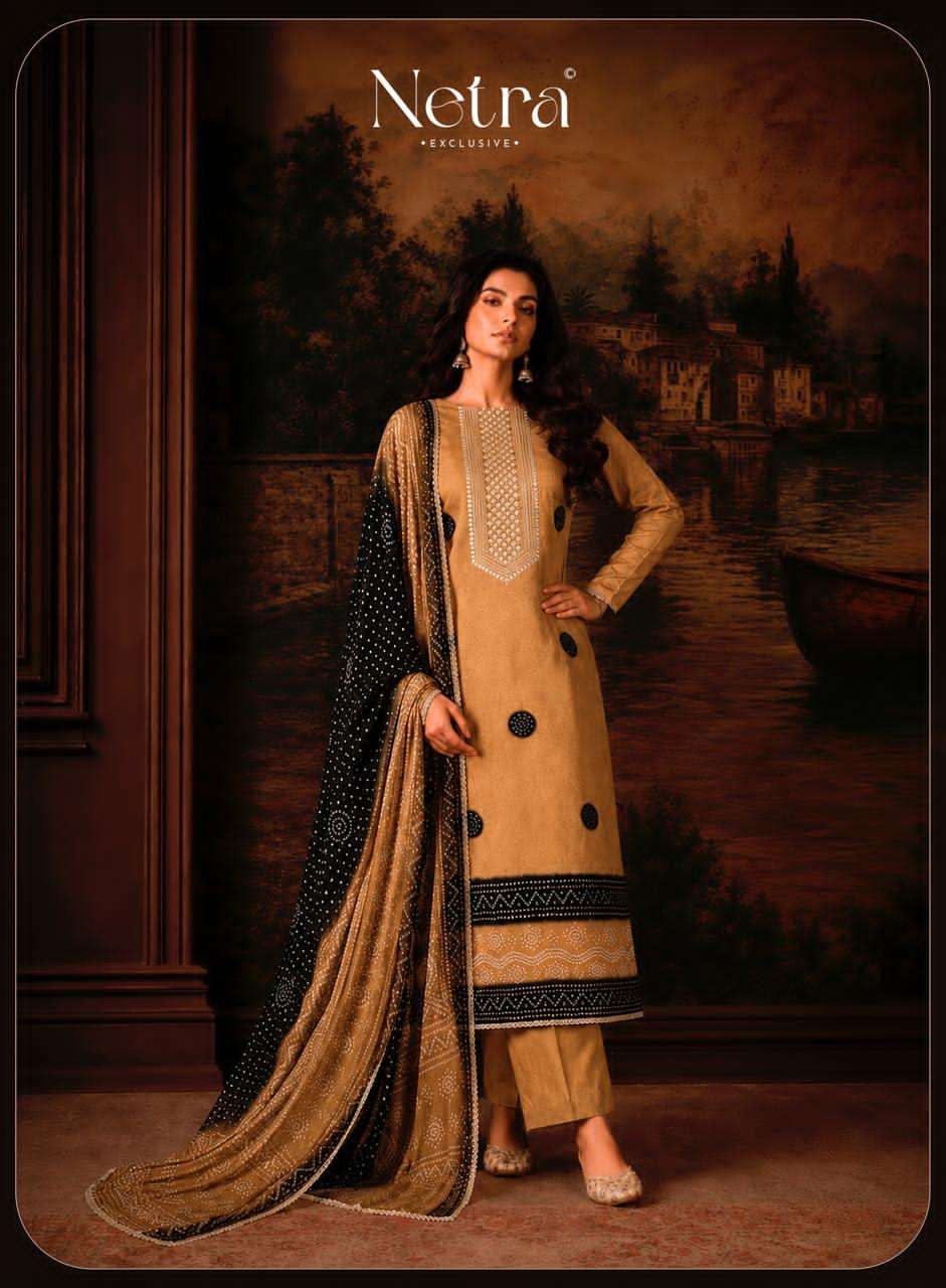 Product code:-(2001)Premium Pure Gajji Silk With Bandhani Print Or Embroidery Work And Fancy Lace Daman And Sleeves