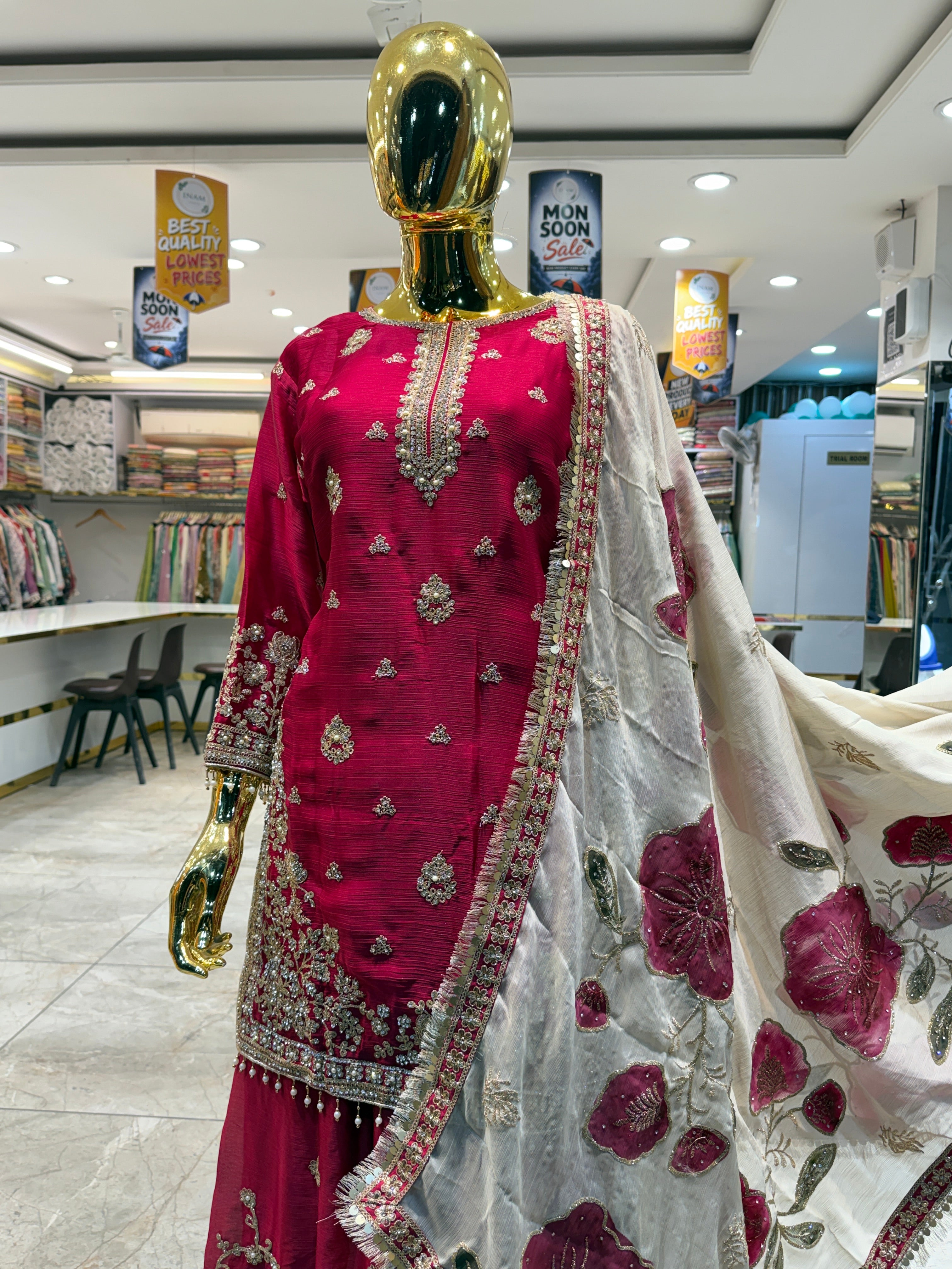 (NOOR-E-JASHN) heavy party wear ✨stitched collection with handwork