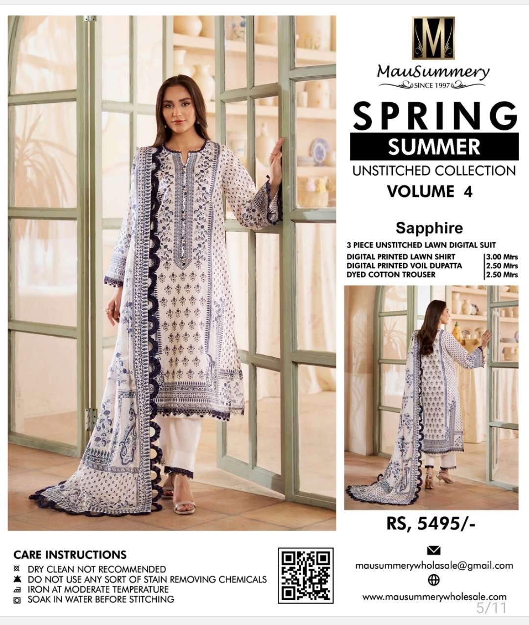 Mausammary Vol 4 lawn Collection