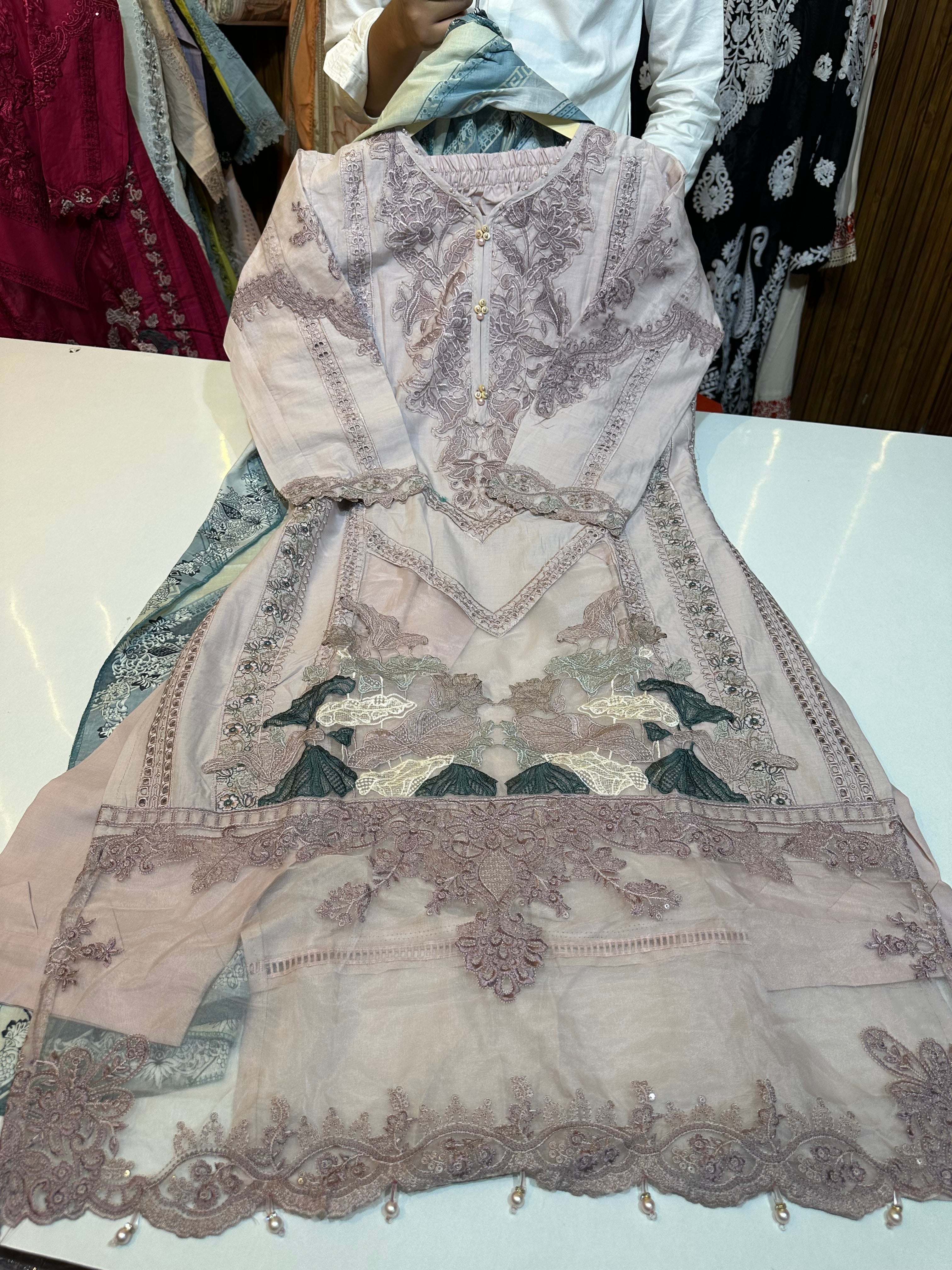COTTON KARACHI SUIT WITH PATCH WORK