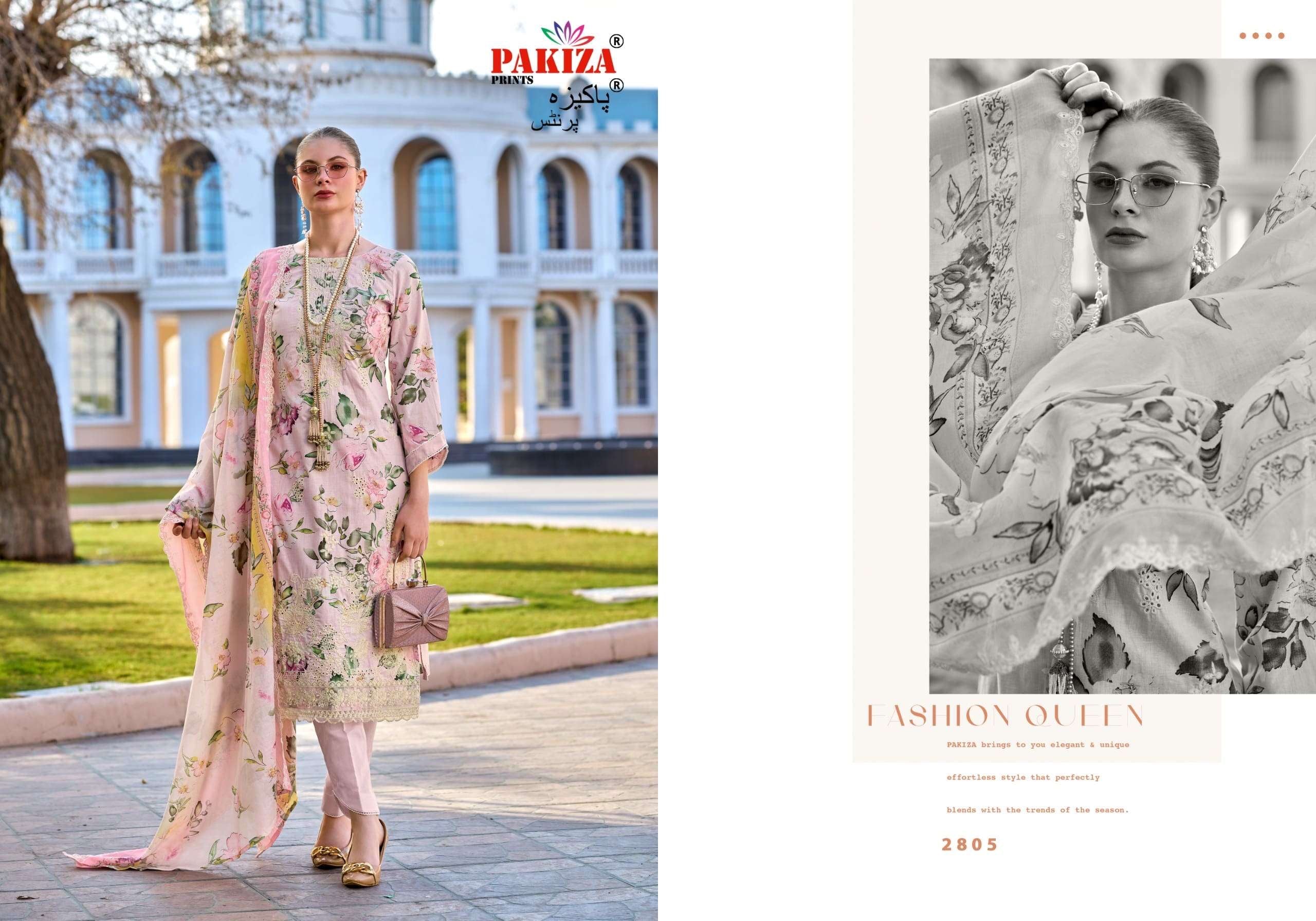 Pure cotton Karachi suit with heavy embroidery & pure cotton cutwork dupatta