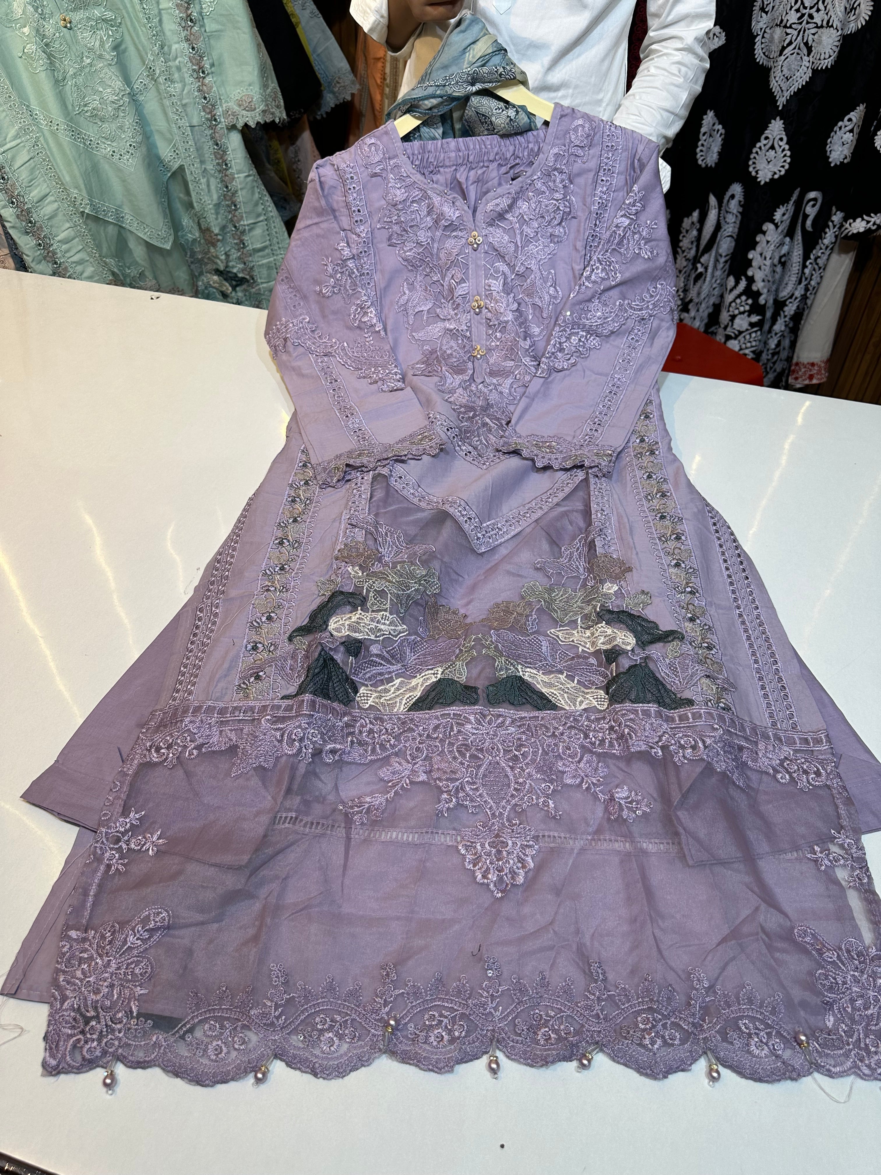 COTTON KARACHI SUIT WITH PATCH WORK