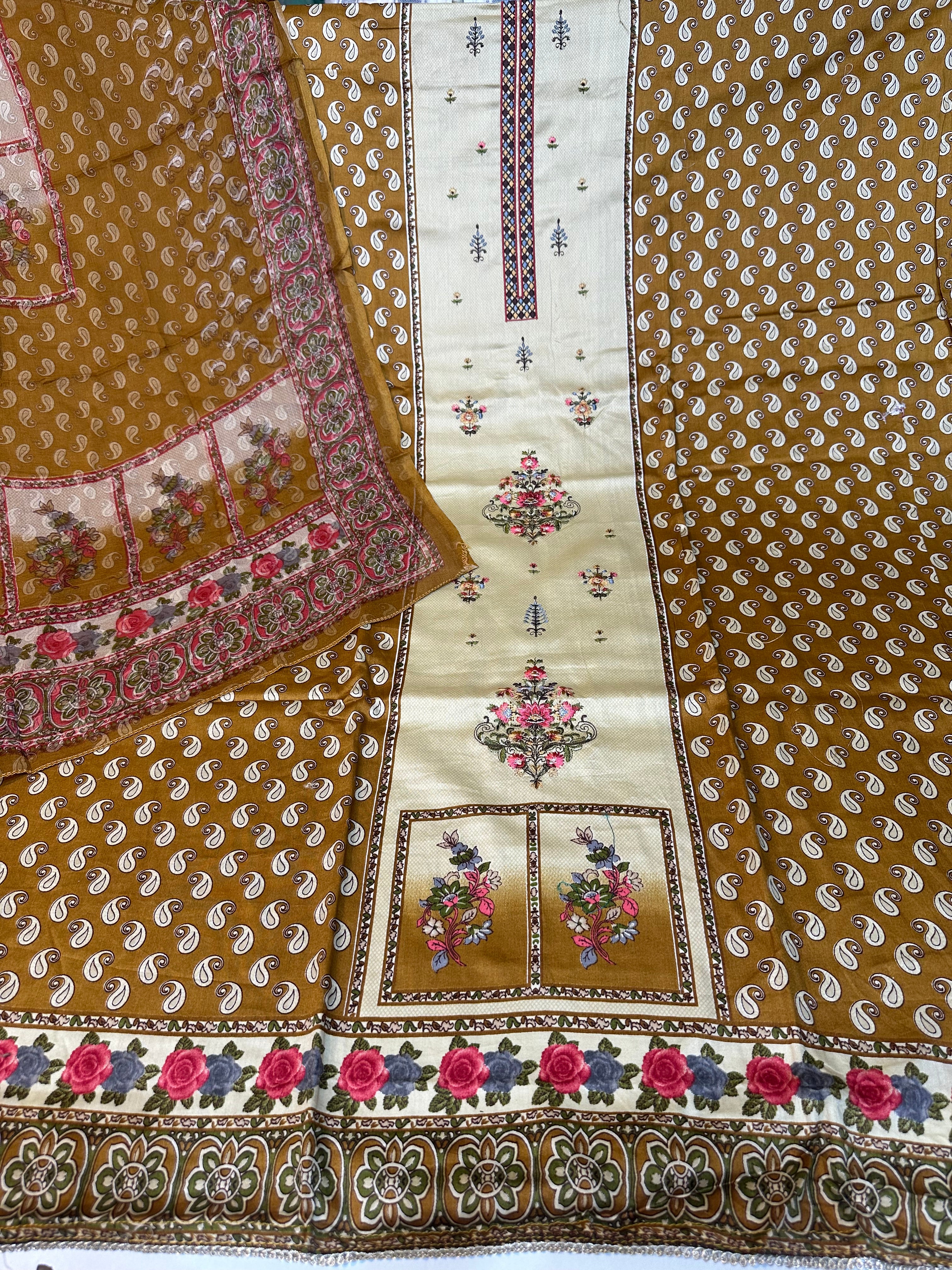 (Summer sale🔥) pure jaam cotton suit with chiffon dupatta 🌸