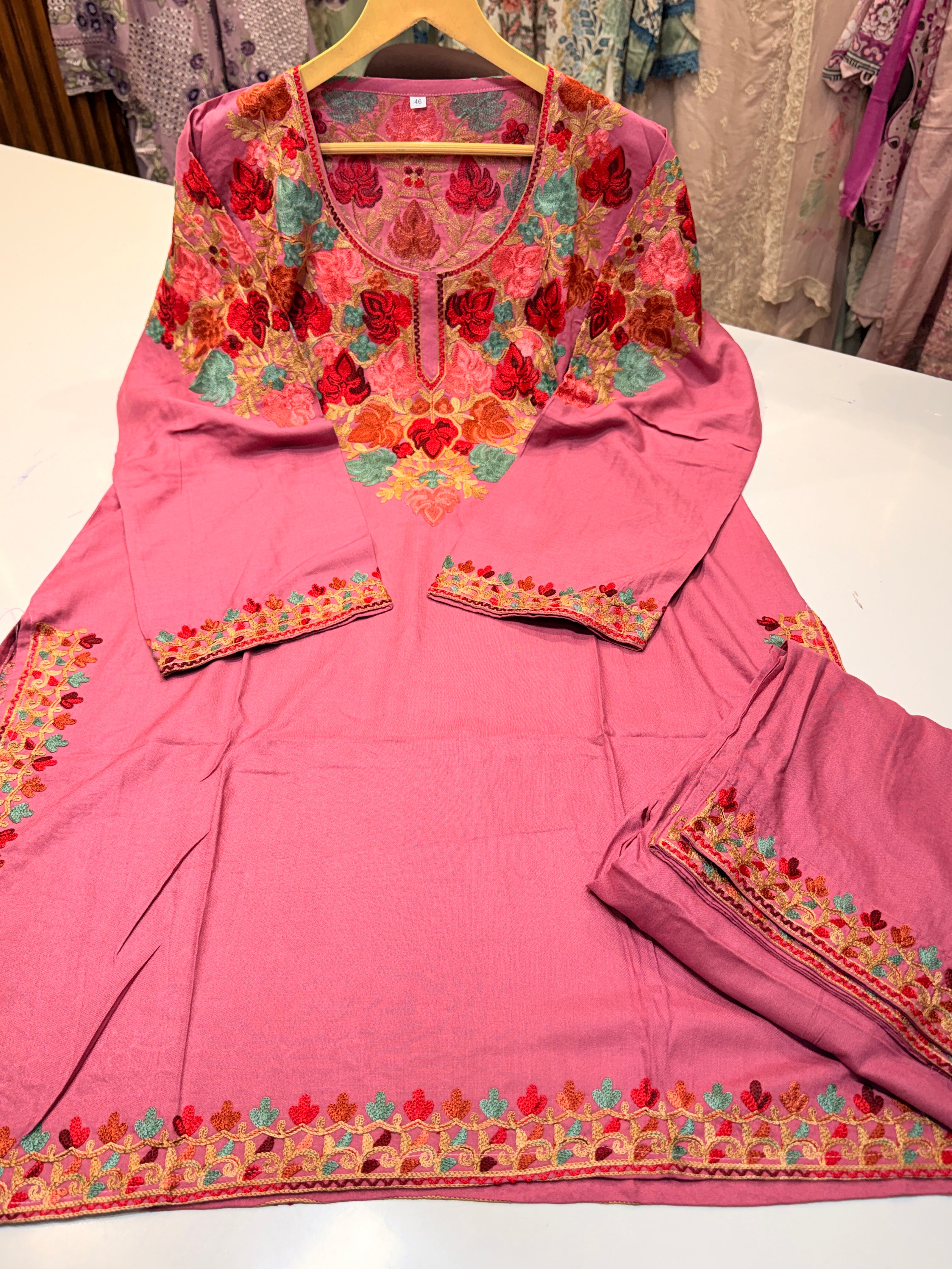 Summer Kashmiri co-ord set sale 🔥with heavy Kashmiri work