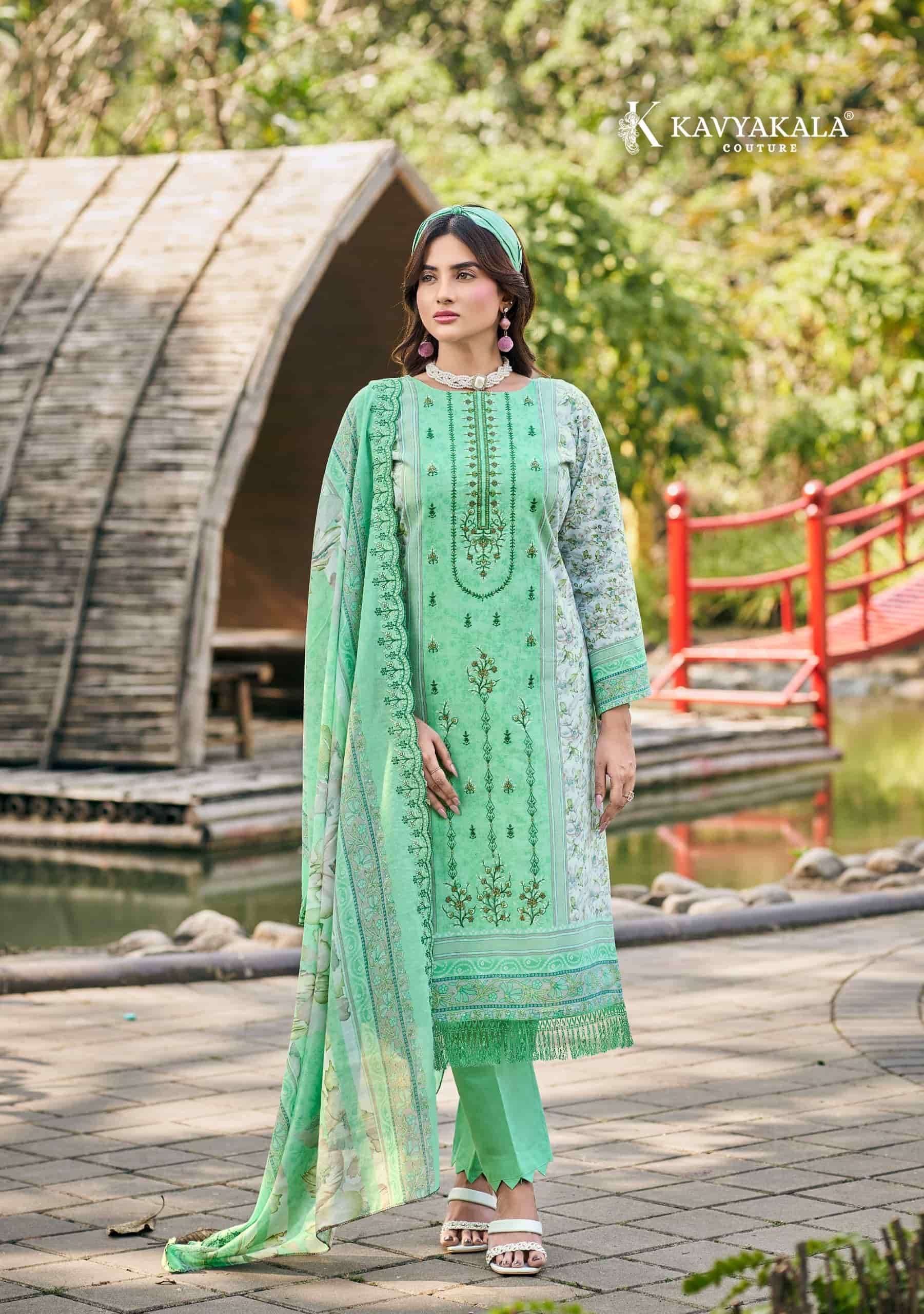 Product code (A-18) pure cotton suit with embroidery work & cutwork dupatta