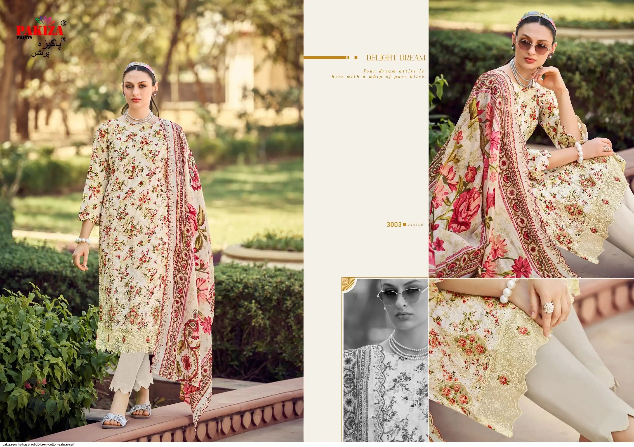 Lawn cotton Karachi suit with heavy embroidery (Haya-30) 🔥