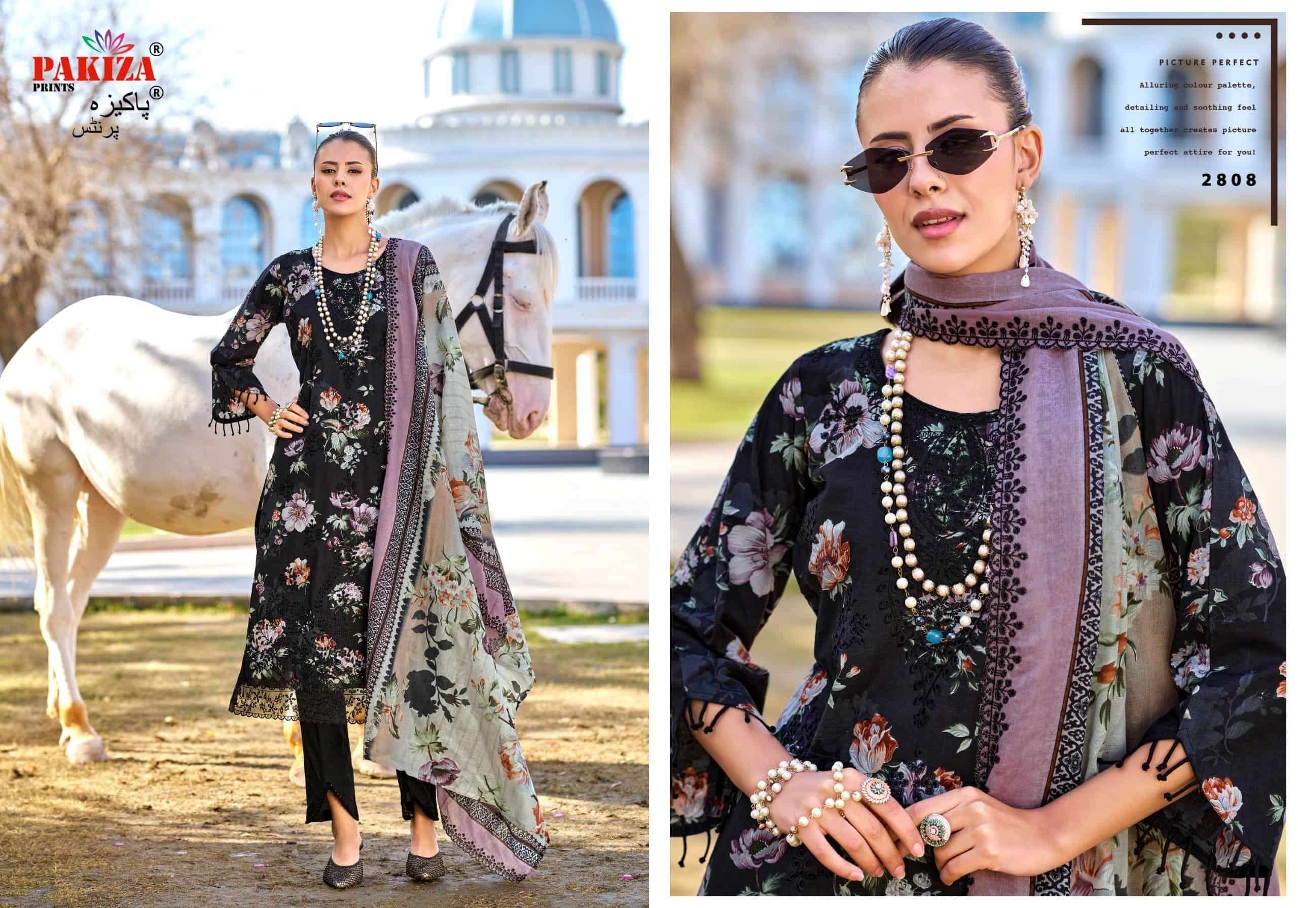 Pure cotton Karachi suit with heavy embroidery & pure cotton cutwork dupatta