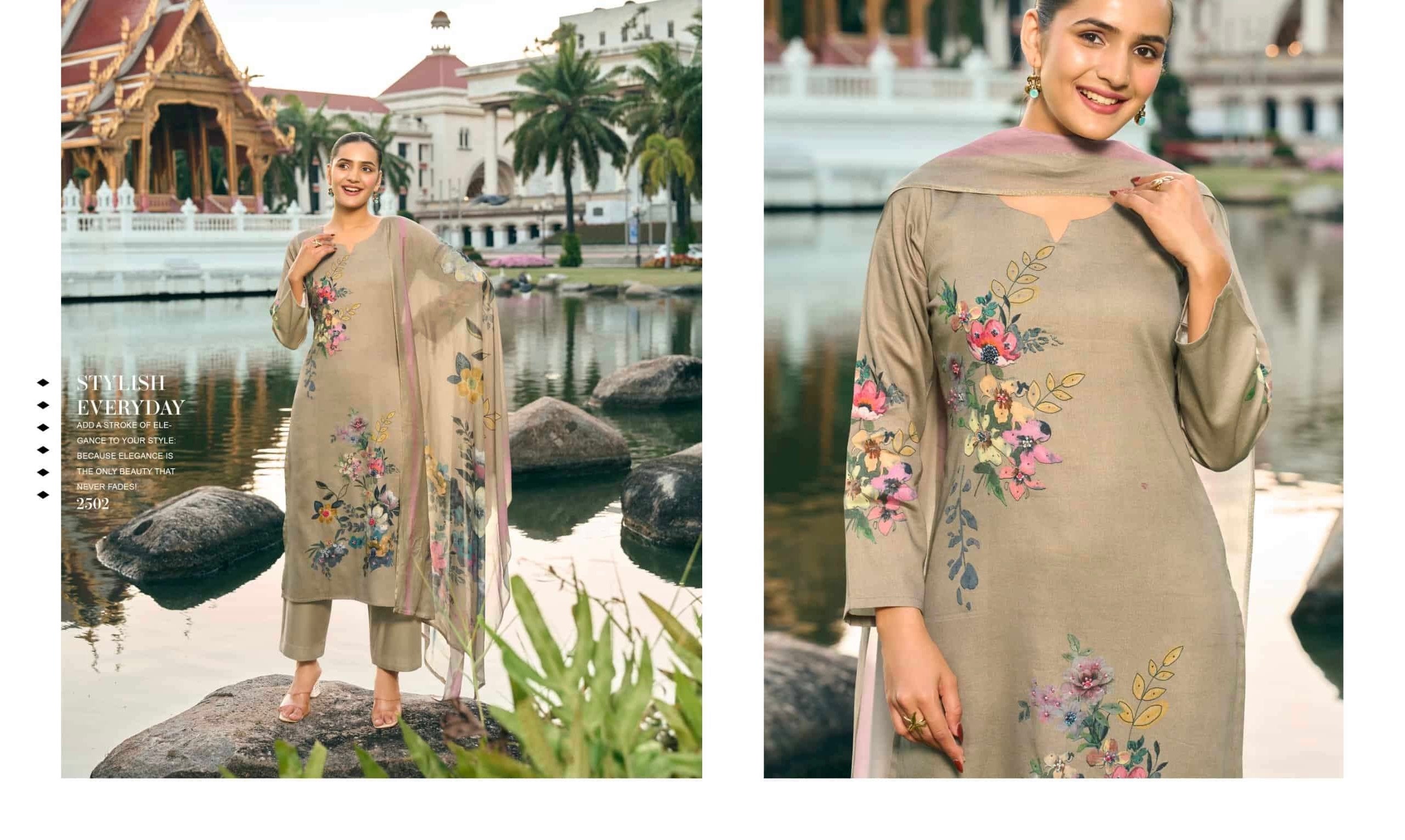 (Summer sale) Pure jaam cotton with pure muslin digital printed dupatta