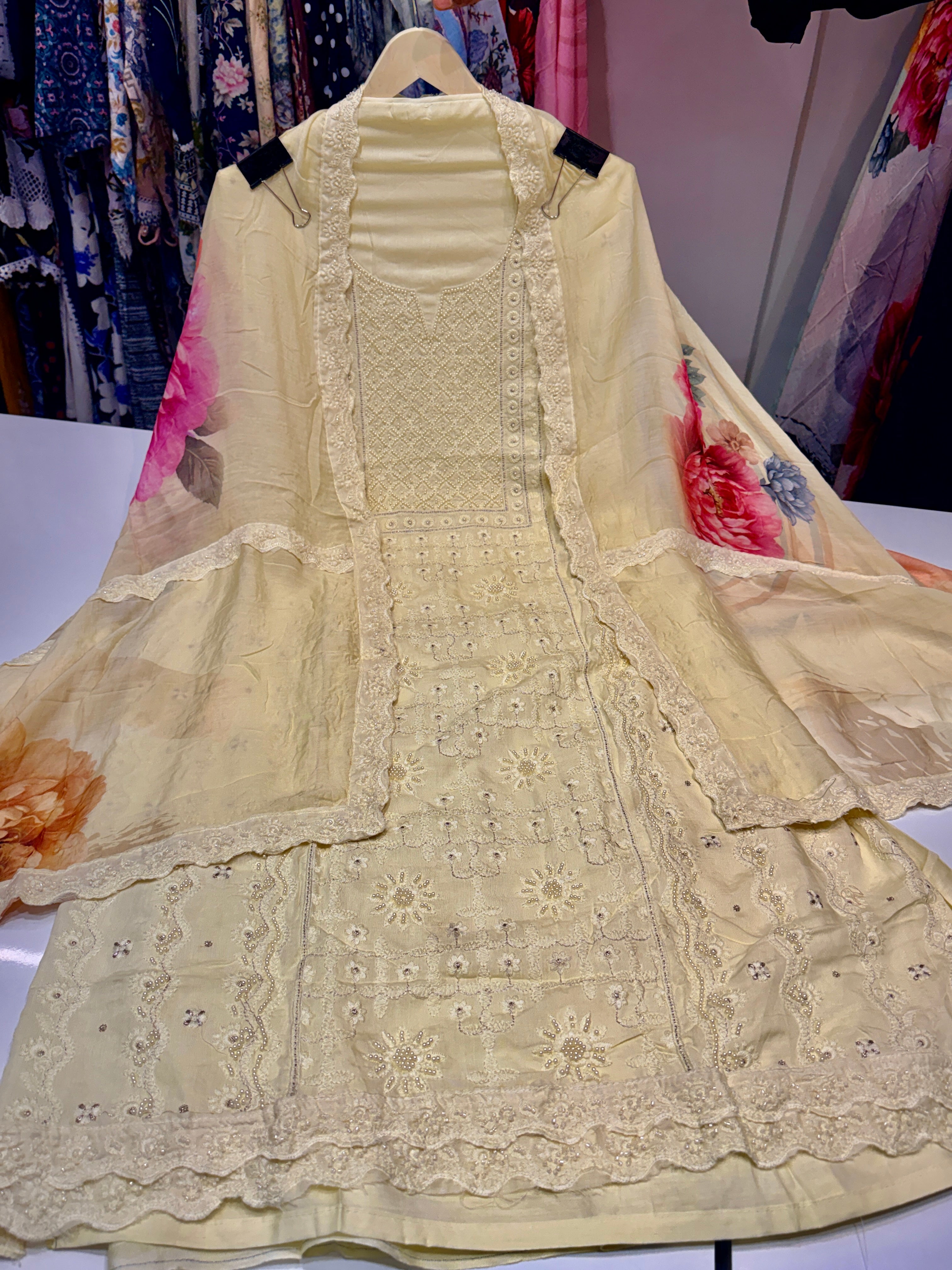 RAKHI SPECIAL OFFER🔥 pure muslin suit with Lucknowi & handwork|| pure muslin digital printed dupatta