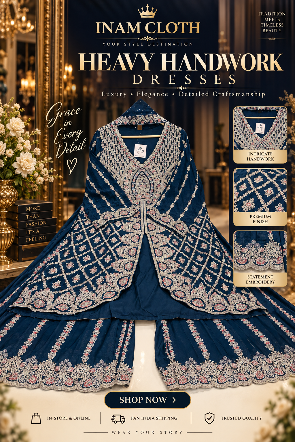 organza trendy suit