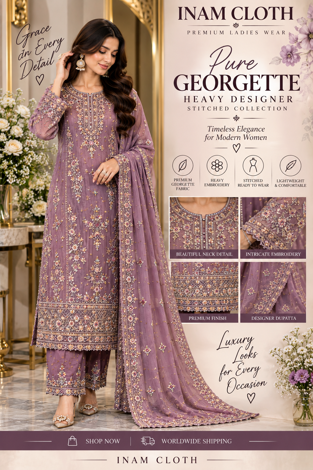 organza trendy suit