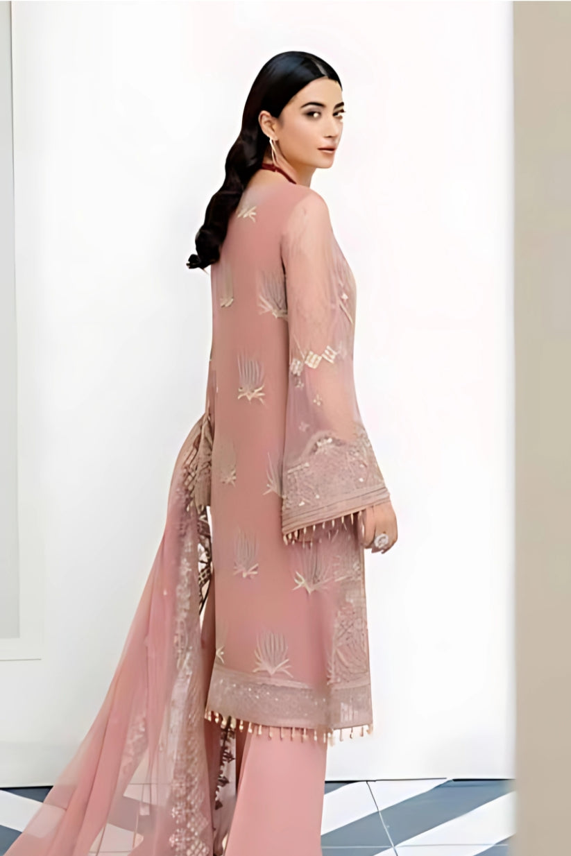 Safeera By Luxury Chiffon Collection Vol 12 | SHELL PINK